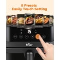thumbnail image 4 of Bear Air Fryer 6.4Qt, 8 en 1 Airfryer Temporizador Temp ajustable Comidas familiares rápidas con libro de cocina, ventana grande visible Asado Hornear crujiente Recalentar papas fritas congeladas, ces, 4 of 5