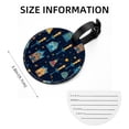 thumbnail image 5 of Hanukkah Set of 2pcs PU Leather Round Suitcase Tags with Privacy Cover and Name ID Tag - Ideal for Travel Luggage, Handbags, Backpacks, School Bags, 5 of 6