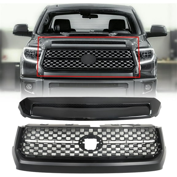 SEBLAFF Black Plastic Truck Grille Replacement for Tundra 2014-2020, Part Number 53101-0C041