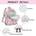 thumbnail image 4 of White Dogs and Flowers Backpack for School,Cute School Bag,Schoolbag with Adjustable Shoulder Straps & Padded Back,15.25"x11.5"x5.25", 4 of 6