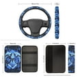 thumbnail image 3 of KUIFORTI Saddle Blanket Car Seat Covers Full Set Blue Hibiscus Turtles Heart Auto Center Console Cover Pad Cushion for Car,SUV Sedan,Truck Safety Belt Pads Steering Wheel Covers,8 Pack, 3 of 5