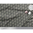 thumbnail image 3 of Soimoi Gray polyester Crepe Fabric Floral Block Print Fabric by the Yard 52 Inch Wide, 3 of 3