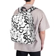 thumbnail image 5 of Goofa Hand Drawn Snake Printed Backpack,Laptop Backpack,Durable Anti-Theft Travel Work Backpack,Water-resistant Backpack, 5 of 9