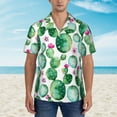 thumbnail image 4 of Haiem Cactus Plants Printed Hawaiian Shirt for Men - Men’s Casual Beach Summer Shirts - Stretch Fabric with Modern Fit-Medium, 4 of 9