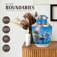 thumbnail image 3 of JAGASY Sparrow Urn for Adult Male, 4 Miniature Island Urns for Human Ashes Keepsake, Large River Cremation Urns for Grandparents, Blue Funeral Urn for Women Men, 10 Inch & 3 Inch, Combo 5, 3 of 7