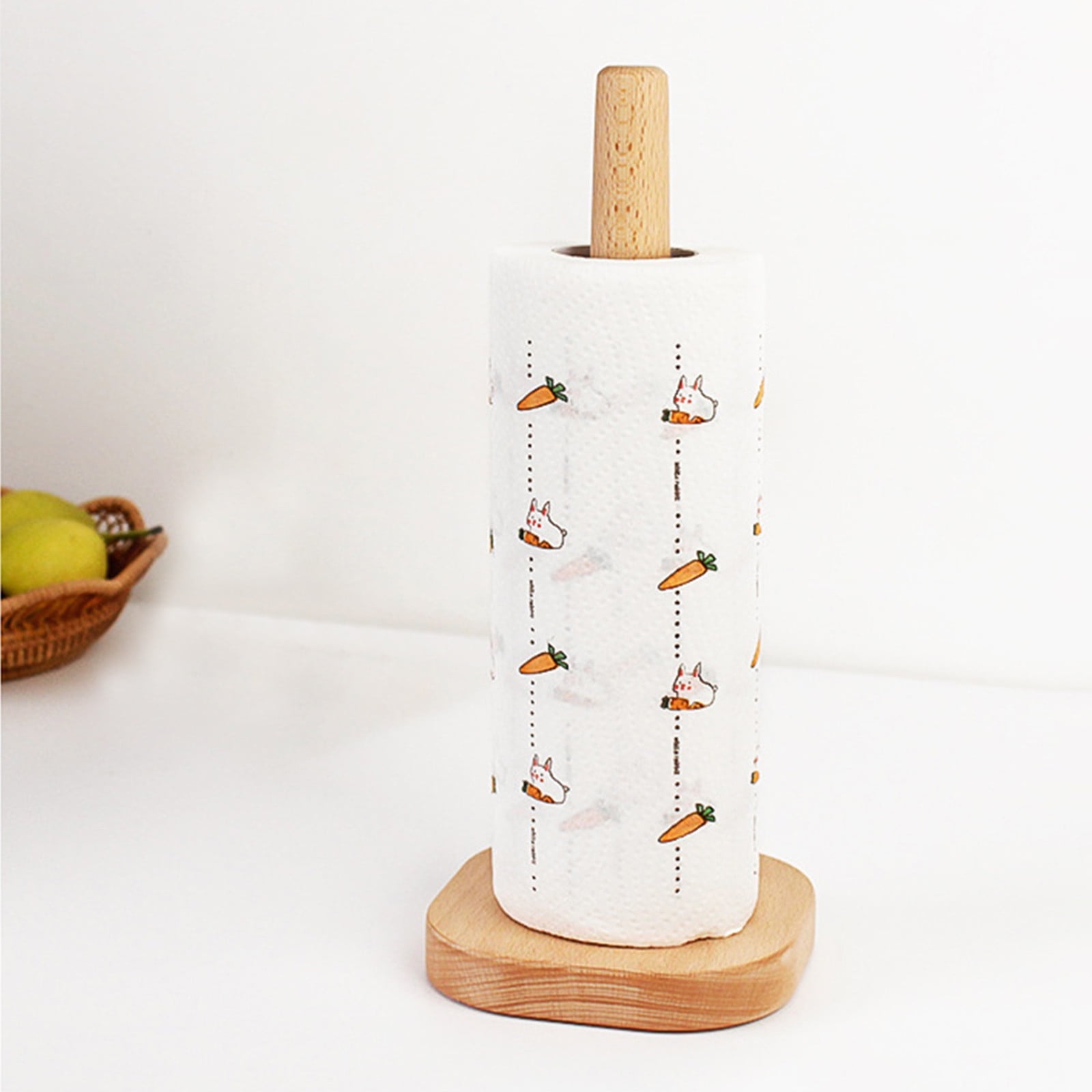 Clearance Kitchen Paper Towel Rack Japanese style Beech Vertical Wooden Roll Paper Shelf Storage Rack Cling Film Lazy Wipe Arrangement Rack Limited Time Deal Sales Today 72 Walmart