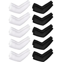 10 Pairs UV Sun Protection Arm Sleeve for Men Women Work Cooling Compression Tattoo Cover Up Sleeves for Cycling Fishing