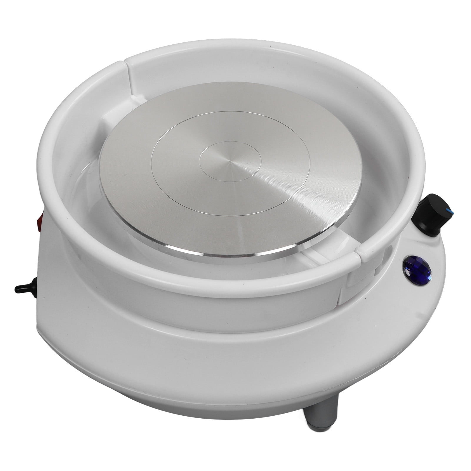 Mini Roue de Poterie, 15cm 2000 RPM Bassin Compact Amovible Machine de Formage en Céramique Électrique Outil en Argile Durable pour Enseignement Scolaire, Bar de Poterie