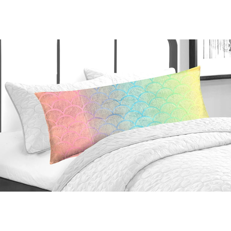 Your Zone Kids Reinvent Pink Ombre Unicorn Body Pillow, 48 x 20 