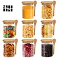 thumbnail image 1 of FORHVIPS 8-Pack Glass Containers with Bamboo Lids,Glass Jars,Glass Food Storage Jars Containers,Kitchen Canisters for Candy,Cookie,Coffee,Sugar,Tea,Nuts,8 Oz/540ML(8PCS), 1 of 9