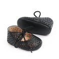 thumbnail image 3 of Eyicmarn Infant Girls Flat Shoes, Slip-resistant Leather Hollowed Lacing Shoes, 3 of 8
