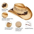 thumbnail image 3 of Simplicity Summer Vented Western Straw Cowboy Cowgirl Children Hats, 2046_Butterfly, 3 of 6