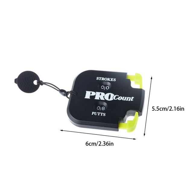 pitrice Golfs à Portée de Main Shot Count Stroke Putt Score contre Professionnel Scoring Keeper avec Porte-Clés Aide à la Formation Indicateur de Résultat Noir Jaune