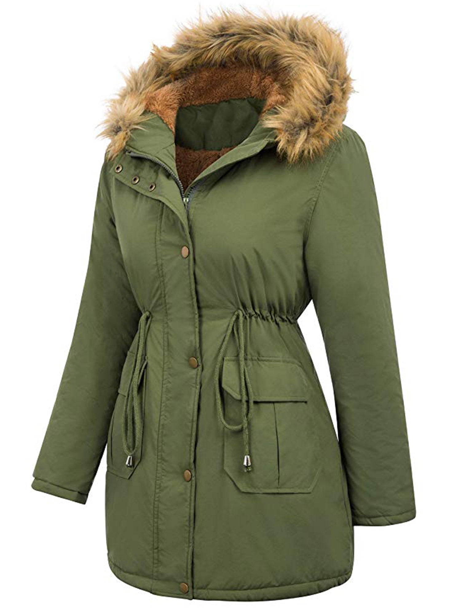 fur lined parkas women's