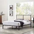 thumbnail image 2 of Modway Della King Fabric Panel Metal Bed in Brown and Beige, 2 of 5