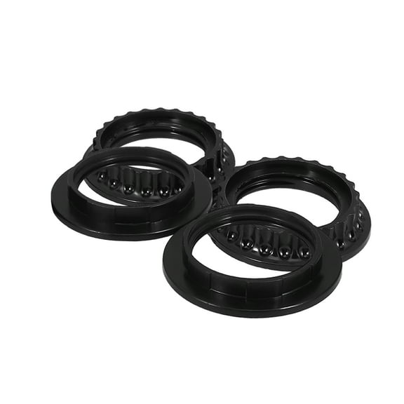 Clispeed 4pcs Light Bulb Rings Black PP Lamp Base Without Shade for Table Lamps
