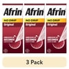 (3 pack) Afrin No Drip Original 12 Hour Nasal Decongestant Pump Mist - 15 ml