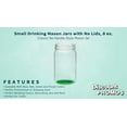 thumbnail image 2 of DISCOUNT PROMOS 8 Oz Small Green Glass Mason Drinking Jars Set of 10, 2 of 5