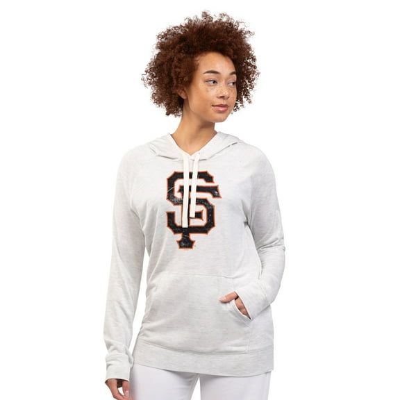 Women's G-III 4Her by Carl Banks Oatmeal San Francisco Giants Pregame Pullover Hoodie