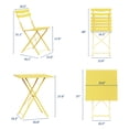 thumbnail image 2 of Easy Setup 3-Piece Metal Bistro Furniture Set, Collapsible Patio Table and Chairs Suitable for Garden, Lawn and Balcony Relaxation, 2 of 8