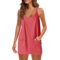 thumbnail image 2 of Yubnlvae Robe-Combinaison Athlétique pour Femmes - Tenues d'Entraînement Sans Manches (Shorts Intégrés, Tenue de Vacances et de Gym) Rouge 1 4TG, 2 of 8