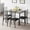 Gray, variant on COZONY 5-piece Dining Table Set, Wood Kitchen Table and Upholstered Chairs, Dining Room Table Set for Small Space, Apartment, Retro Brown