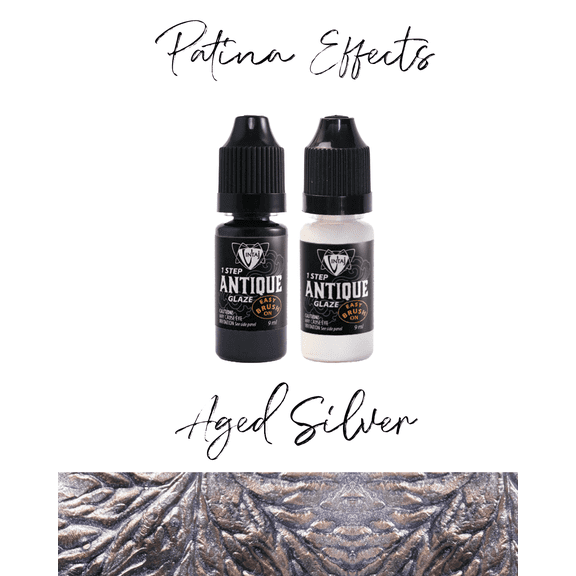 Aged Silver Patina Effects Kit (2 pcs), Antique Glaze, Jewelry Craft, Multi-surface