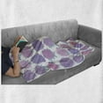 thumbnail image 6 of Aster Soft Flannel Fleece Throw Blanket, Feminine Romantic Composition with Purple Shades Detailed Garden Art Pattern, Cozy Plush for Indoor and Outdoor Use, 50" x 60", Multicolor, by Ambesonne, 6 of 6