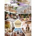 thumbnail image 5 of Purple Tulip Table Cloth, Aesthetic&nbsp;Pastoral Flower Floral Spring Waterproof Tablecloth for Rectangle Tables, Reusable Washable Fabric Table Cover for Restaurant Kitchen Dining Tables 52"x70", 5 of 6