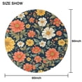 thumbnail image 6 of Pioneer Flower Floral Print Pattern Round Tablecloth 60"x60",Wrinkle Wipeable Table Cloth for Kitchen Dining Room Picnic Patio Party, 6 of 6