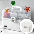 thumbnail image 4 of Abbracc First Aid Box with Portable Handle, Family Emergency , Multi-Purpose Box, Emergency Transparent Lid Box, Easy Accessibility White Single-Tier, 4 of 7