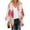Hot Pink, variant on Plus Size Floral Print Puff Sleeve Kimono Cardigan Loose Chiffon Cover Up Casual Blouse Tops Summer Cardigan for Women