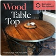 thumbnail image 2 of HEIRLOUM Reclaimed Wood Table Top - Rustic Recycled Solid Wood Perfect for Kitchens, Dining and Coffee Table Top (1pc 36" Round, IMP36R), 2 of 7