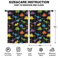 thumbnail image 2 of Blackout Kids Curtains,Colorful Dinosaurs Black Pattern Childrens Insulated Curtains Set Of 2,Bedroom Essentials,Toddler Room Decor 42"x63", 2 of 5