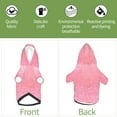 thumbnail image 6 of Fotbe Sparkly Pink Glitter Print Small Dog Sweater Hoodies Pet Grey Hooded Soft Fleece Sweatshirts with Pocket Fall Winter Puppy Cat Sweaters Warm Clothes-Medium, 6 of 7