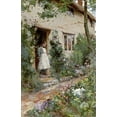 thumbnail image 2 of Glendening, Alfred Augustus 22x32 Gold Ornate Wood Framed with Double Matting Museum Art Print Titled - The Cottage Garden, 2 of 4