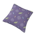thumbnail image 3 of YFYANG Square Decorative Throw Pillow Case (Without Pillow Insert), Purple Dandelion Pattern Bedroom Sofa Car Cushion Cover, 18"x18", 3 of 9