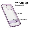 thumbnail image 3 of For Apple iPhone 15 Plus 6.7 inch Transparent Crystal Building Kickstand Shockproof Protective Hybrid Case Cover Purple, 3 of 4