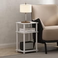 thumbnail image 1 of Mesa auxiliar Furinno Just Turn-Tube de 3 niveles, blanco/blanco, 1 of 6