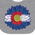 thumbnail image 4 of Inktastic Colorado Flag Sunflower Boys or Girls Baby Bib, 4 of 4