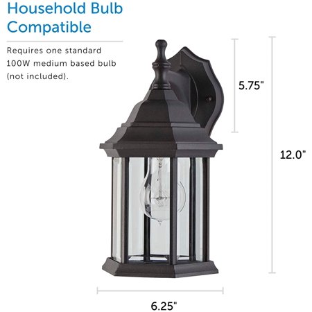 Six-Sided Outdoor Wall Lantern | Waterproof Outdoor Down-Facing