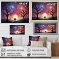 thumbnail image 4 of Designart "love Couple Landscape Melting Hearts" Romantic Landscape Floater Framed Canvas Print, 4 of 7