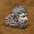 thumbnail image 5 of 925 Sterling Silver Poseidon Trident Ring King of Sea Punk Jewelry TA416 Large Model US Size 16, 5 of 17