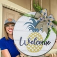 thumbnail image 5 of BKER Farmhouse Cute Pineapple Door Sign Eye Catching Door Front Hanging Farmhouse Door Hanging Easter Welcome Decoration Home Pineapple Door Decoration, 5 of 5