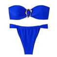 thumbnail image 2 of Warop Women's Bikini Set, High Waist with Drawstring Adjustment, Push Up Two Piece Swimsuit for Swimming, Beach and Vacation, 2 of 7