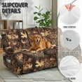 thumbnail image 5 of COEQINE Recliner Couch Cover Breathable 3 Seater Reclining Chair Slipcover 8 Pieces Non-Slip Recliner Sofa Cover with Pocket and Elastic Bottom for Dogs, Kids, Camo Hunting Forest Brown, 5 of 8