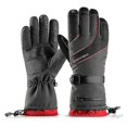 thumbnail image 1 of Winter Cycling Ski Gloves Windproof Waterproof Thermal Touch Screen Mittens Red XL, 1 of 5