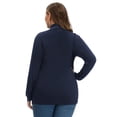 thumbnail image 5 of Hanna Nikole Women Plus Size Basic Mock Neck Slim Fitted Long Sleeve Pullovers Tee Tops (16W-24W), 5 of 8