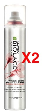 Matrix Biolage Waterless Clean & Recharge Dry Shampoo 3.4 oz / 153mL (Pack of 2)