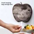 thumbnail image 1 of Caja De Almacenamiento De Envoltura De Plástico Caja de almacenamiento de envoltura de plástico montada en la pared Dispensador de película adhesiva en forma de manzana (negro) Sywqhk Libre de BPA, 1 of 7
